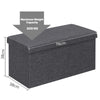 Folding Storage Ottoman w/Lift Top Bed End Bench w/80L Large Storage Space