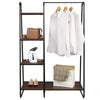 4 Tiers Clothes Rail Heavy Duty Coat Hanging Display Storage Shelf w/ Shoe Rack