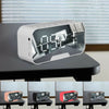Digital Electronic Mirror Alarm Clock LED Night Light Bedside Wall Dual USB