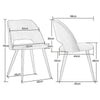 2/4 X Dining Chairs Velvet Set Padded Seat Metal Leg Kitchen Chair Home Office
