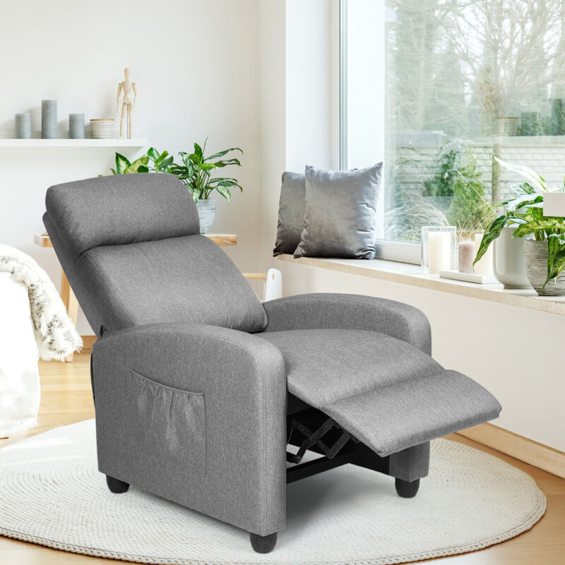 Adjustable lounge deals chair with ottoman