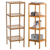 3/4/5 Tiers Bamboo Shelf Stand Book Plant Display Storage Cabinet Towels Holder