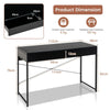 Wooden Computer Desk Home Office Writing Study Table PC Workstation w/ 2 Drawers
