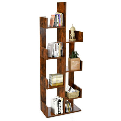 8-Tier Bookcase Bookshelf Space-Saving Storage Display Shelf Home Organizer