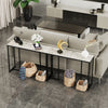 Elegant Marble Console Table Snack Entryway Table Home Office Corner Workbench
