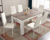 Wooden Dining Table and Chairs 4 / 6 Set Pu Leather Seat Kitchen Room Furniture