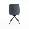 EVA MODERN VELVET DINING CHAIR PADDED SEAT SWIVEL METAL LEG KITCHEN SET OF 4