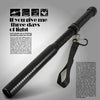 Black Baseball Bat LED Flashlight Q5-Cree Waterproof Security Super Bright Torch