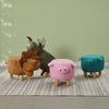 Lovely PU Animal Footstools Padded Stools Ottomans Wood Legs Kids Toy Gift