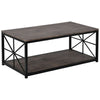 Industrial Coffee Table with Black Metal Frame Coffee Table / Living Room Table