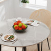 80CM Round Dining Room Table Elegant Practical Anti-slip High Gloss Marble Top