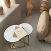 Skinny Marble Coffee Table Nesting Side End Table Sofa Corner Magazine Rack Set