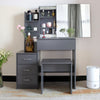 Dressing Table With Drawers Mirror Stool Set Makeup Desk Vanity Table Bedroom