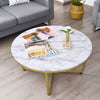 Round X-Base Leisure Coffee Tea Table Modern Sofa Side End Table Adjustable Feet