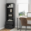 6-Tier Modern Bookshelf 188 cm Tall Bookcase w/ 4 Open Shelves and 2 Drawers