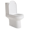 Modern Close Coupled Toilet Bathroom White Ceramic Soft Close Seat WC Pan Home