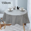 Round Table Cloth Cotton Linen Household Garden Dining Tableware Party Supplies