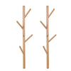 2x Wall Mounted Coat Rack Hat Rack Stand Wood Tree Hanger Hooks Modern Vertical