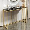 Gold Long Console Table Narrow Sofa Side Table Space-Saving fr Entryway Corridor