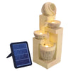 Outdoor 4 Tier Water Fountain Feature LED Lights Garden Statue Decor Solar Power