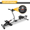 12-Gear Fitness Adjustable Magnetic Rowing Machine Rower w/ LCD Digital Monitor