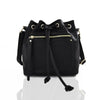 Zip Detail Drawstring Womens Cross Body Bag Bucket Ladies Shoulder Handbag