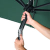 3m Rectangle Garden Banana Sun Parasol Patio Sun Shade Umbrellas Tilt Crank Kits