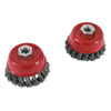 2PC 4PC Twist Knot Semi Wire Wheel Cup Brush Set For 115mm Angle Grinder