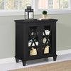 Ellington Glazed 2 Door Low Display Cabinet in Black by Dorel