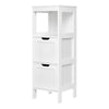 Mondeer White Bathroom Shelf Cabinet Cupboard with Drawers Storage Unit White