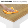 Wood Dining Table and Chairs 4 / 6 Set Pu Leather Seat Kitchen Room Furniture