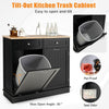 Kitchen Trash Cabinet Tilt Out Trash Bin Cabinet Freestanding Recycling Cabinet