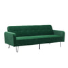 Linen Upholstered Sofa Bed Reclining 3-Seater Sofa Couch Convertible Sofa Bed