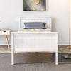 Wooden Bed Frame Solid Pine White Single Double Shaker Style Bedroom Furniture