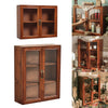 Small Desktop Wooden Storage Unit Jewellery Trinket Box Cabinet Display Shelves