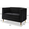 2 Seater Upholstered Luxury Velvet Fabric Sofa Modern Design Home Couch Elegant