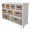 Large White Basket Storage Unit,Wicker Drawers,Hallway, Kitchen,Bathroom storage