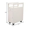 White Bathroom Storage Cabinet Narrow Cabinet Shelf Cupboard Unit Free Standing