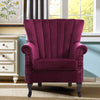 Upholstered Wing Back Armchair Velvet Fireside Lounge Sofa Seat Occasional Chair