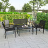 Outdoor Garden Textiles Furniture Conservatory Sets with Table and Chairs for 4