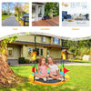 Kids Saucer Tree Swing 100cm Round Cartoon Nest Swing Seat W/ Adjustable Rope