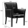 PU Leather Guest Chair Mid-Back Meeting Chair Upholstered Guest Chair Wood Frame