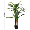 4ft Tropical Artificial Palm Tree Large Plants Fake Bamboo Leafs Garden Decor