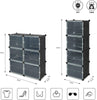 12 Cube Plastic Shoe Storage Boxes Cabinet Cupboard Organizer Shelf Stand Unit