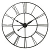 60CM Large Roman Numerals Skeleton Wall Clock Big Giant Open Face Round Silent