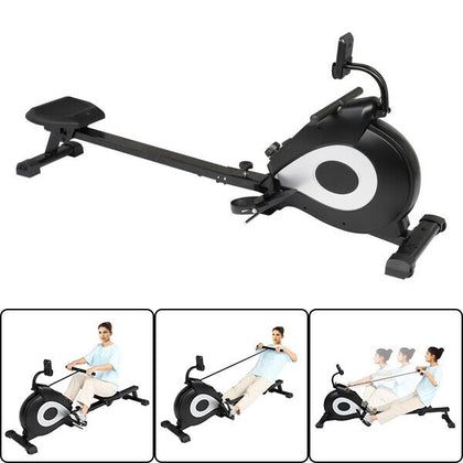Household Foldable LCD Rowing Machine Magnetic Resistance Rower Home Gym Fitness
