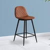 2X Bar Stools Fabric/Faux Leather Pub Chairs Breakfast Kitchen Metal Leg Modern