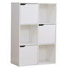 Storage Cube 6 Shelf Bookcase Wooden Display Unit Organiser White Furniture