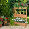 3-Tierd Large Wooden Vertical Raised Garden Bed Elevated Ladder Planter Box Herb