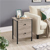 Bedside Table with 2 Drawers,End Table with Storage for Living Room/Bedroom,G